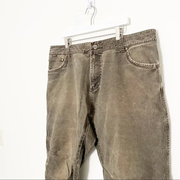 Kuhl Rydr Pants Vintage Patina Dye Distressed Worn In Brown Size 40 x 30 - Picture 2 of 14